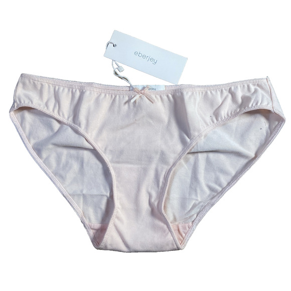 Eberjey A2025X Women's Pima Goddess Stretch Cotton Bikini Buff XS/S - Picture 1 of 3